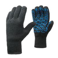 Двойные полушерстяные перчатки с ПВХ (волна): купить в интернет-магазине
