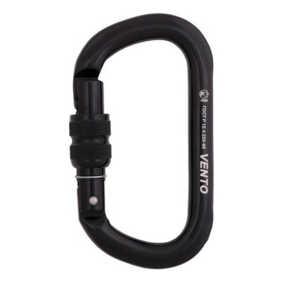 Карабин Vento Овал черный с муфтой