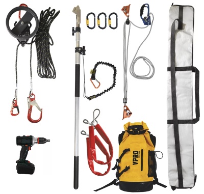 Комплект СИЗ для систем спасения и эвакуации ВентоПРО САПСАН-ПРО (комплектация с шуруповертом) р-р 10 м